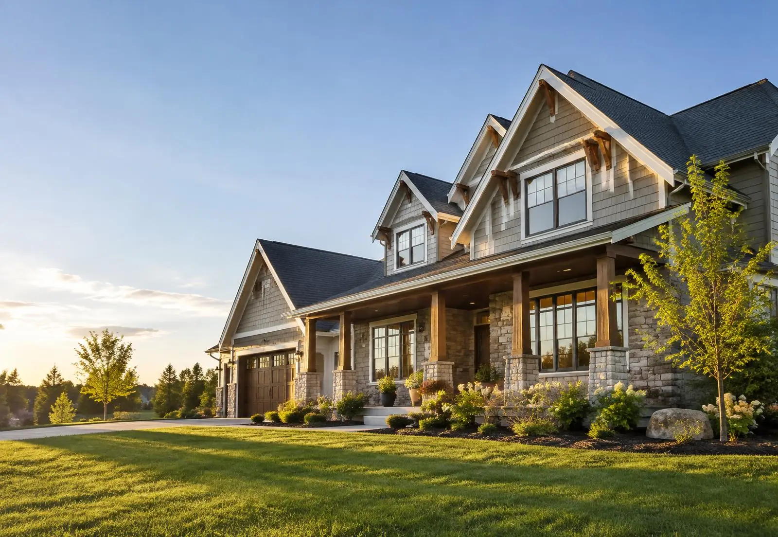 Craftsman home with a new architectural shingle roof